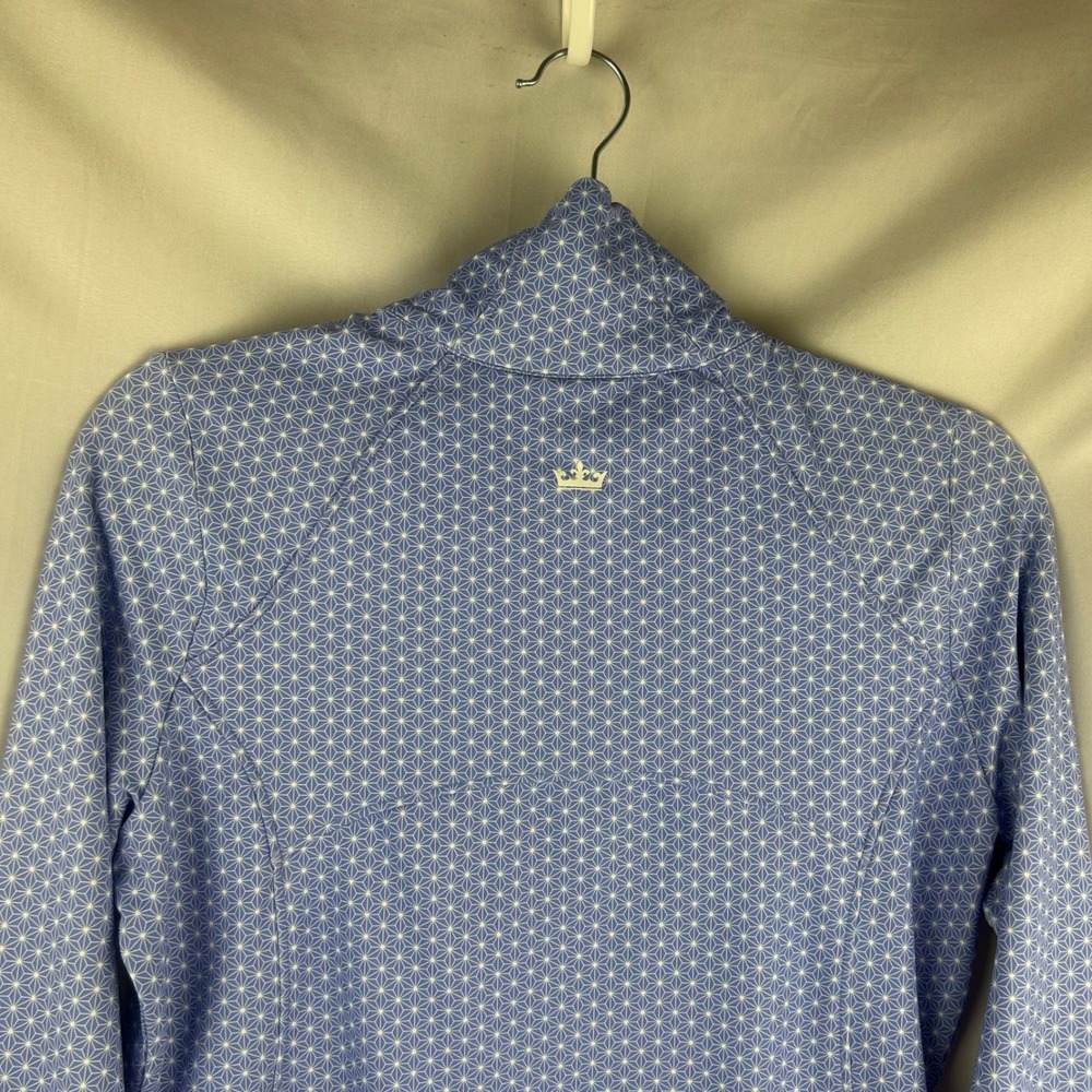 Peter Millar Crown Sport Purple Geometric Performance Full Zip Jacket Womens S - Picture 6 of 8